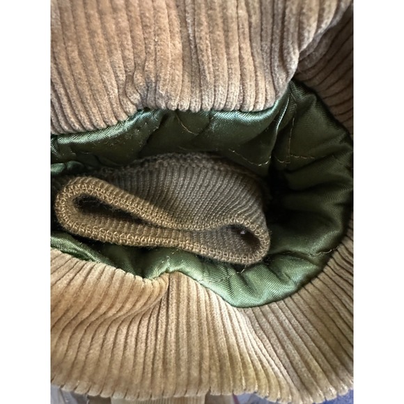 ZERO KING Vintage Brown Corduroy Faux Fur Collar Long Coat Men's Size 44L Rare - Picture 7 of 16